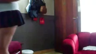 Het flashen van de levering man