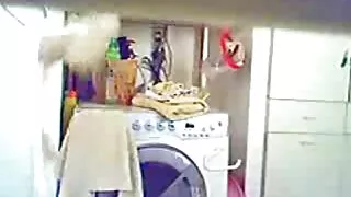 Mijn vrouw na het nemen van een bad