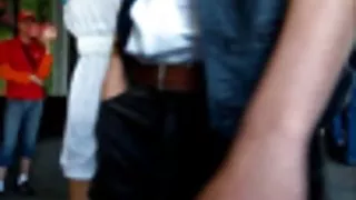 Upskirt geen slipje