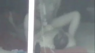 Voyeur venster geslacht van de paar